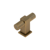 Westminster T Bar Cupboard Knobs Antique Brass - Burlington Range